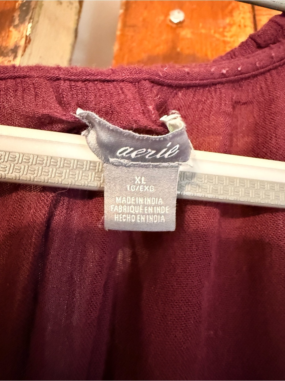 aerie Long-Sleeve Tunic Dress in Plum - Picture 3 of 3